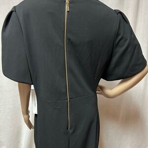 Calvin Klein black dress 16W vibes pencil style